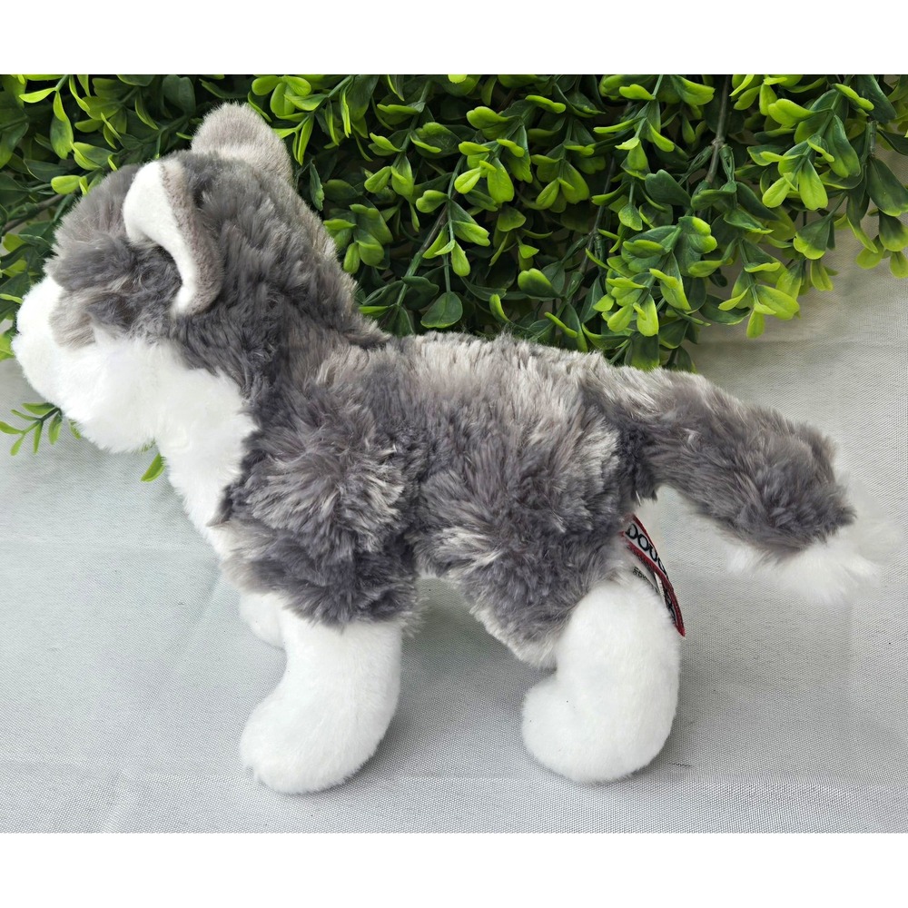 Douglas Cuddle Toys Husky Dog Plush Gray White Stuffed Animal Blue Eyes